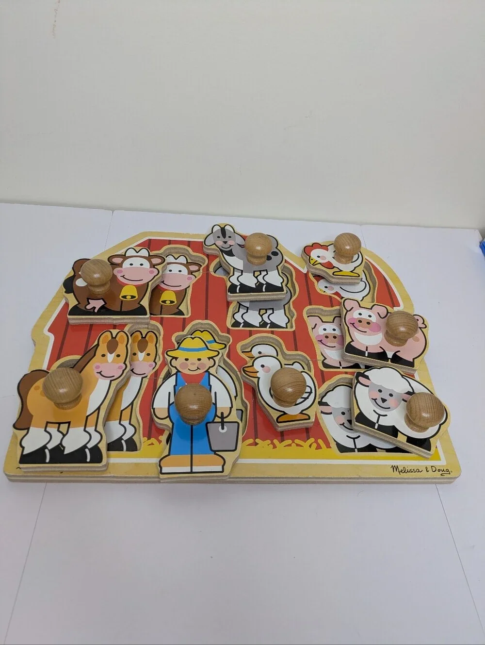 Melissa & Doug Farm Animal Knob Puzzle